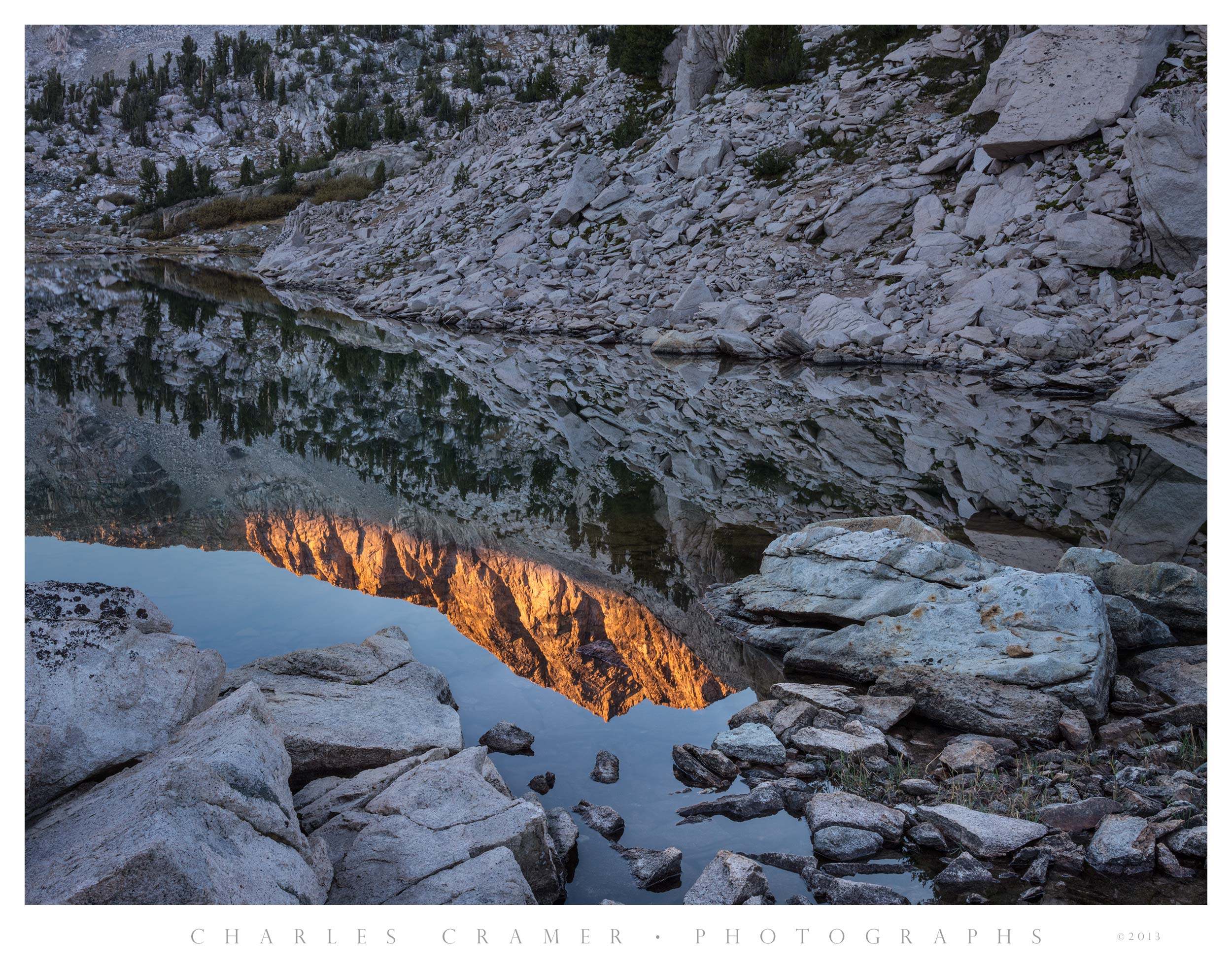 Pond at Sunrise, Sixty Lakes Basin, Kings Canyon