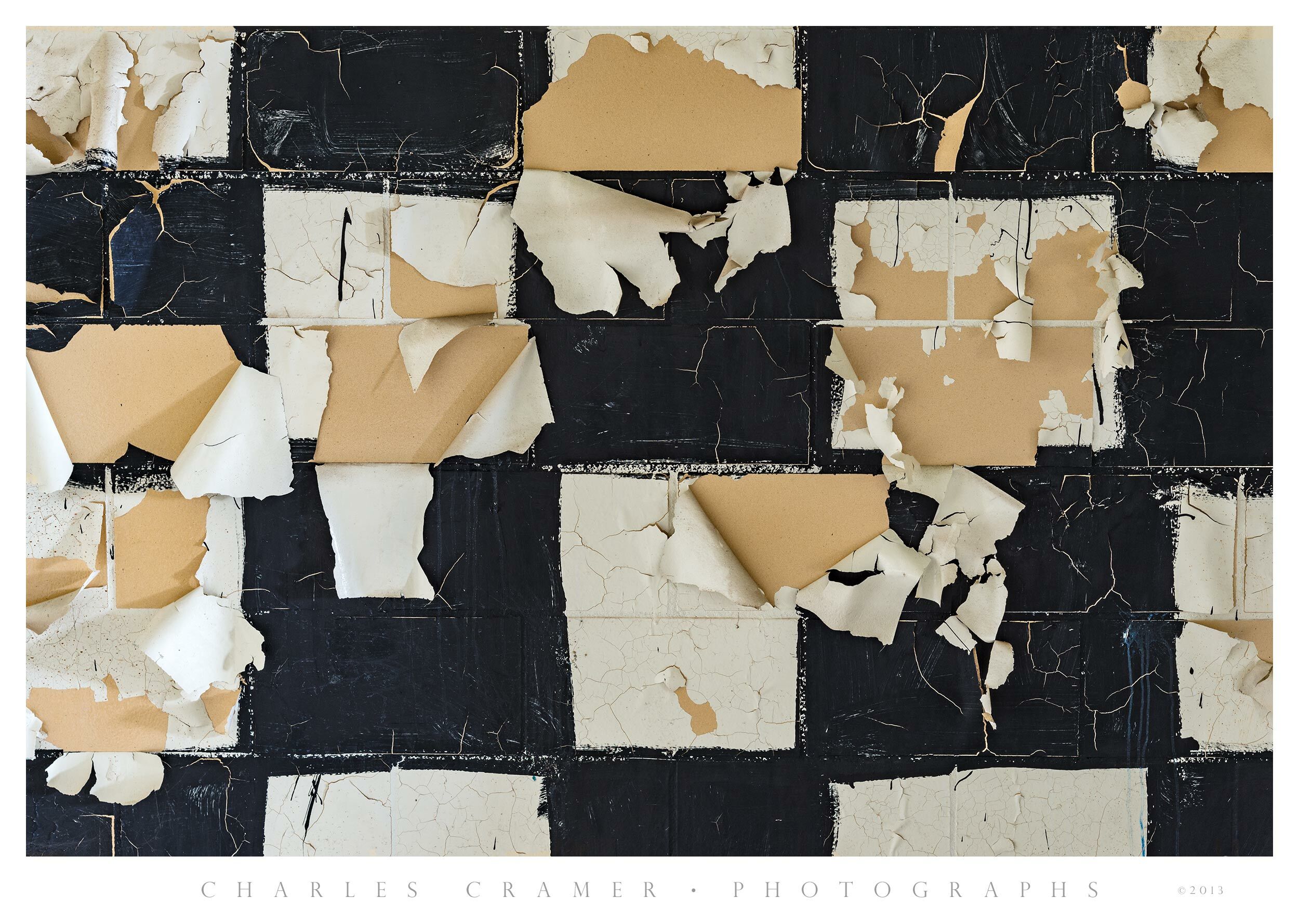 Cinder Blocks with Peeling Paint, California