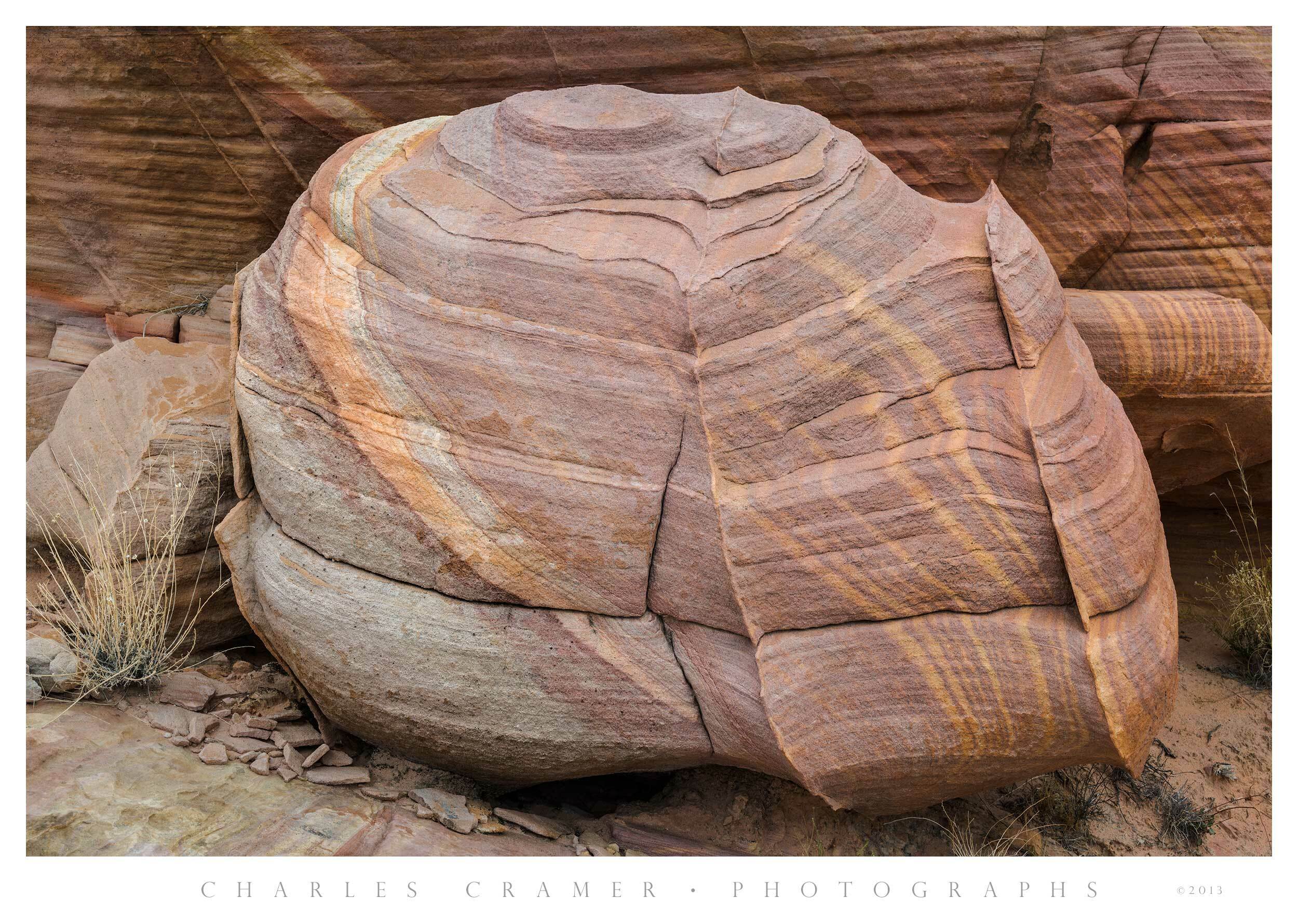 Striped Boulder, Nevada Desert