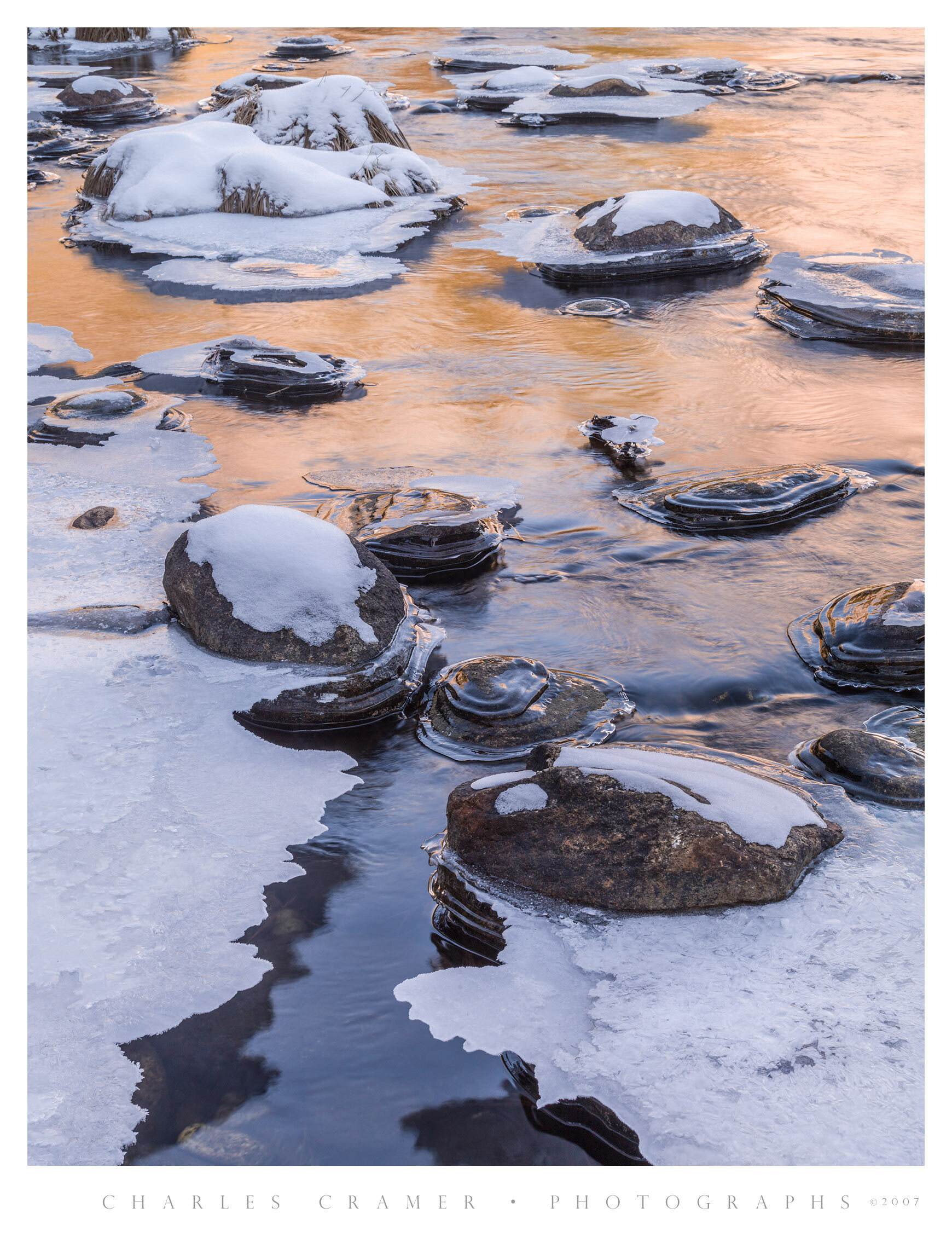 Frozen Ice, Merced River During Extreme Cold Snap, Yosemite